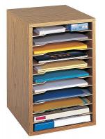 20C623 Vertical Desktop Sorter, Oak