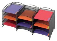 20C626 Literature Organizer, Black, 12 Comp