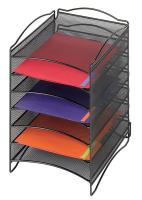 20C627 Literature Organizer, Black, 6 Comp