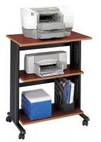 20C663 Adj Printer Stand, 3 Level, Cherry/Blk