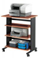 20C665 Adj Printer Stand, 4 Level, Cherry/Black