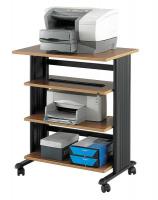 20C666 Adj Printer Stand, 4 Level, Med Oak/Blk