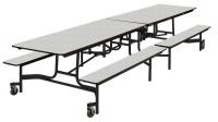 20C698 Mobile Bench Unit, Gray Glace, 12 ft.