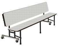 20C723 Convertible Bench Unit, Gray Glace, 8 ft.