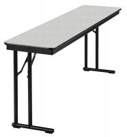 20C754 Seminar Table, Gray Glace, 18 In x 6 ft.