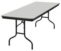20C757 Banquet Table, Gray Glace, 30 In x 6 ft.