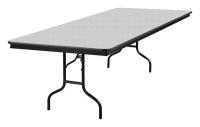 20C759 Banquet Table, Gray Glace, 36 In x 6 ft.