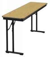 20C763 Seminar Table, Oak, 18 In x 5 ft.