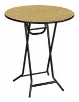 20C778 Folding Table, Bannister Oak, 42 In.