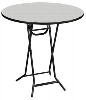 20C784 Folding Table, Gray Glace, 42 In.