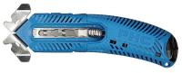 20F882 Safety Cutter, 5-3/4 In, Plastic, Blue