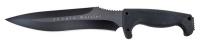 20H247 Fixed Blade Knife, Bowie, Blk, 9-3/4 In
