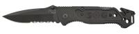 20H250 Folding Knife, Spear Point, Blk, 3-7/16 In