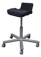 20H855 Round Pneumatic Stool, Black, 17 to 24&quot;