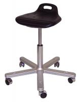 20H856 Round Pneumatic Stool, Black, 17 to 24&quot;