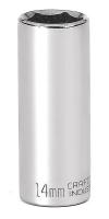 20J646 Socket, Deep, 1/4 In Dr, 6 Pts, 14mm