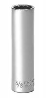 20J653 Socket, Deep, 1/4 In Dr, 12 Pts, 3/8 In