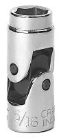 20J659 Socket, Flex, 1/4 In Dr, 6 Pts, 5/16 In