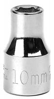 20J696 Socket, Standard, 1/2 In Dr, 6 Pts, 10mm