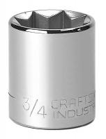 20J715 Socket, Standard, 1/2 In Dr, 8 Pts, 3/4 In