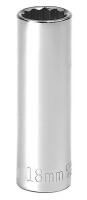 20J749 Socket, Deep, 1/2 In Dr, 12 Pts, 18mm