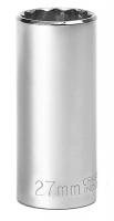 20J755 Socket, Deep, 1/2 In Dr, 12 Pts, 27mm