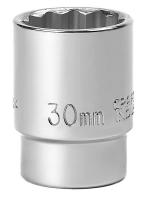 20J779 Socket, Standard, 3/4 In Dr, 12 Pts, 30mm