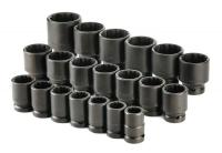 20K026 Imp Socket Set, 3/4 Dr, SAE, 12 Pt Std, 20Pc