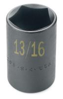 20K087 Impact Socket, Std, 1/2 In Dr, 6 Pts, 26mm