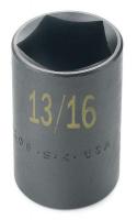 20K088 Impact Socket, Std, 1/2 In Dr, 6 Pts, 27mm
