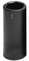 20K313 Impact Socket, Deep, 1 In Dr, 6 Pt, 1-1/8 In