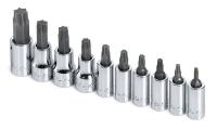 20K422 Socket Set, 1/4, 3/8 Dr, Torx, 10 Pc