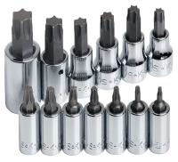 20K488 Socket Set, 1/4, 3/8, 1/2 Dr, Torx, 13 Pc