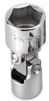 20K608 Socket, Flex, 1/4 In Dr, 6 Pt, 12mm