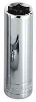 20K672 Socket, Deep, 3/8 In Dr, 6 Pt, 7mm