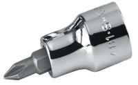 20K779 Screwdriver Bit Skt, Pozi Drive, 3/8 Dr, #2