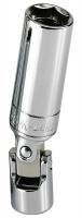 20K798 Spark Plug Skt, Swivel, 3/8 Dr, 6Pt, 9/16 In