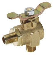 20K928 Brass Ball Valve, Angle, MNPT, 1/2 In