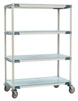 20W657 Utility Cart, Microban, 36x18x68, 4 Shelf