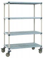 20W673 Utility Cart, Microban, 48x18x68, 4 Shelf