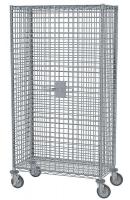 20W714 Mesh Security Cart, Chrome, 41x22x68