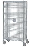 20W744 Mesh Security Cart, Chrome, 53x22x68