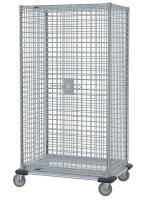 20W749 Mesh Security Cart, Chrome, 38x28x69
