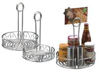 20X573 Condiment Rack, Silver, 7 1/2 x 9 5/16 In.