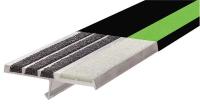 20X852 Safety Stair Nosing, PL/Blk, Extruded Alum
