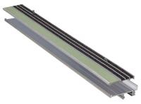 20X856 Safety Stair Nosing, PL/Blk, Extruded Alum