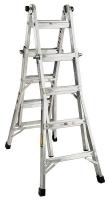 20Y010 Multiprpse Ladder, 17 ft., IA, Aluminum