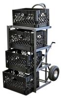 20Y292 Milk Crate Hand Truck, Load Cap 400 Lb