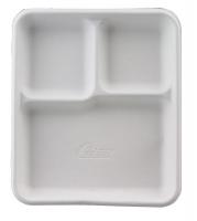 20Y356 Cafeteria Tray, White, 3 Comp, PK 500