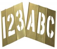 20Y504 STENCIL NUMB &amp; LTR KIT 6 In BRASS, 92PCS